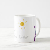Mug L'art de votre enfant sur une boue (Devant droit)