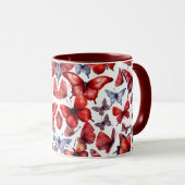 Mug L'art des papillons aquarelles (Devant droit)