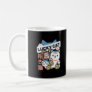Mug L'art du chat chanceux – Maneki Neko avec pièce d'