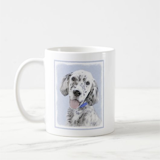 Mug L'art du chien peintre Blue Belton (Gauche)