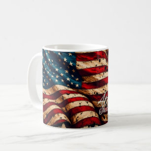 Mug L'art du drapeau américain vintage pour le 4 juill