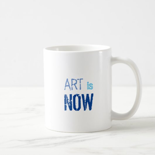 Mug L'art est maintenant Bleu Béton Phrase (Droite)