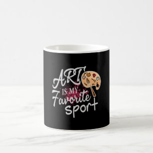 Mug L'art est mon sport favori Splash rouge