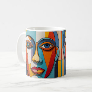 Mug L'art facial coloré Abstrait