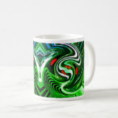 Mug L'art funky vert (Devant droit)