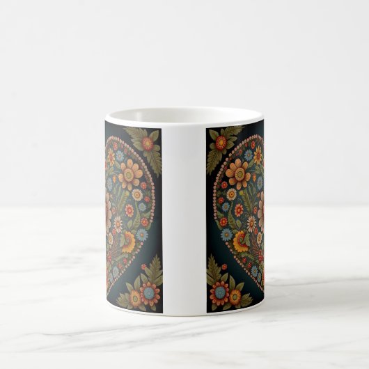 Mug L'art populaire ukrainien - Coeur inspiré en plusi (Centre)