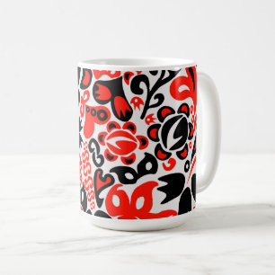 Mug L'art populaire ukrainien motif floral abstact