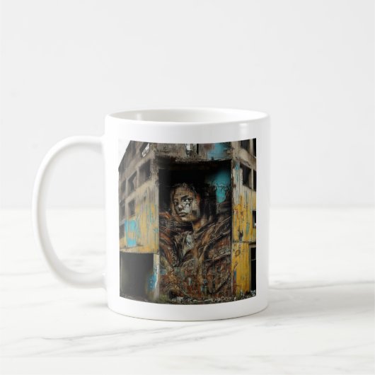 Mug L'art urbain sur l'abandon du bâtiment (Gauche)