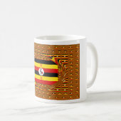 Mug L'Art Vibrant Ouganda Inspiré Du Drapeau (Devant droit)