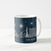 Mug Las Vegas Strip Nevada Skyline Line Art Cityscape (Devant droit)