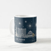 Mug Las Vegas Strip Nevada Skyline Line Art Cityscape (Devant gauche)