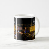 Mug Las Vegas Strip, Vue aérienne des lumières nocturn (Devant droit)
