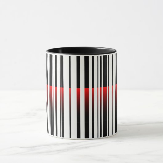 Mug Laser rouge sur code barre (Centre)