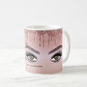 Mug Lash Boss Makeup Eyebrow Eyes Lashes Dripping Gold (Devant droit)