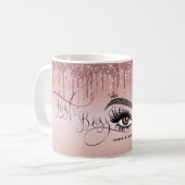 Mug Lash Boss Makeup Eyebrow Eyes Lashes Dripping Gold (Devant gauche)