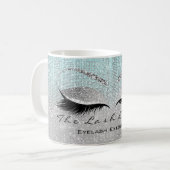 Mug Lashes Beauty Studio maquillage Artiste Blue Aqua (Devant gauche)