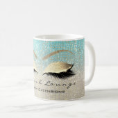 Mug Lashes Extension Beauté Studio Blue Gold Parties s (Devant droit)