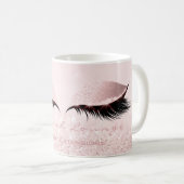Mug Lashes Extension Studio Rose Pink Maquillage Girl (Devant droit)