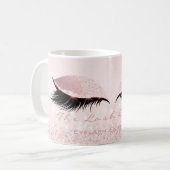 Mug Lashes Extension Studio Rose Pink Maquillage Girl (Devant gauche)
