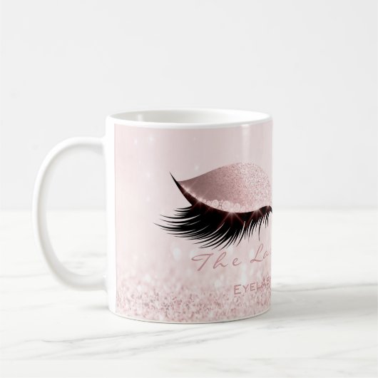 Mug Lashes Extension Studio Rose Pink Maquillage Girl (Gauche)
