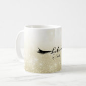 Mug LASHES Eyelashes Gold Glam Beauté personnalisée (Devant gauche)