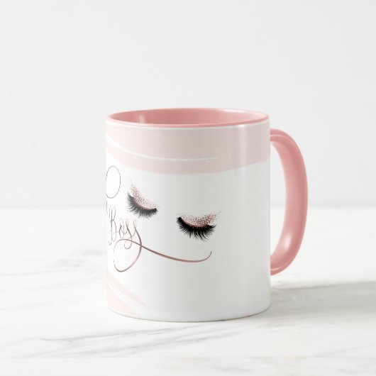 Mug Lashes rose Gold (Devant droit)