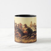 Mug Lassoing de chevaux sauvages par James Walker (Centre)