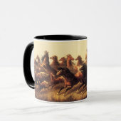 Mug Lassoing de chevaux sauvages par James Walker (Devant gauche)