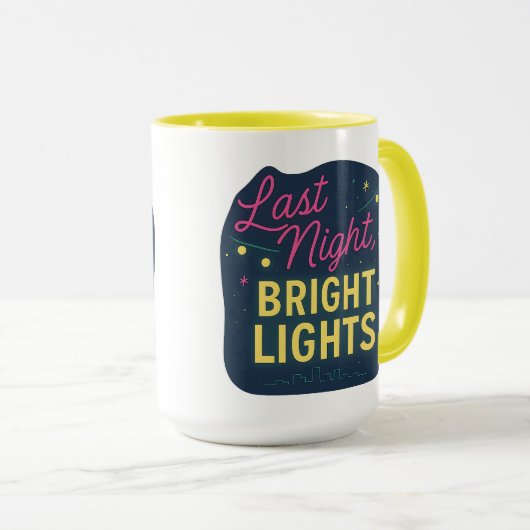 Mug Last Night, Bright Lights | Halloween Gifts (Devant droit)