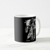 Mug L'Astronaute Abstrait Écouter L'Illustration Musiq (Devant droit)