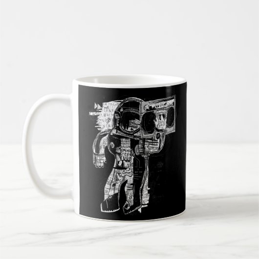 Mug L'Astronaute Abstrait Écouter L'Illustration Musiq (Gauche)