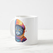 Mug L'astronaute Cat Space Amusant Amoureux des chats (Devant gauche)