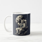 Mug L'astronaute Chat ayant une coupe de café (Gauche)