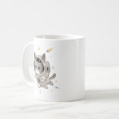 Mug L'astronaute Chat dans l'espace Cute Chat (Devant gauche)