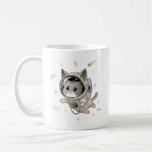 Mug L'astronaute Chat dans l'espace Cute Chat