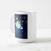 Mug L'astronaute de Galaxie prépare des cubes de café  (Devant gauche)