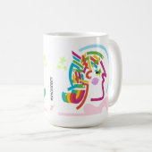 Mug L'astronaute spatiale Abstrait Art Moderne Retro M (Devant droit)