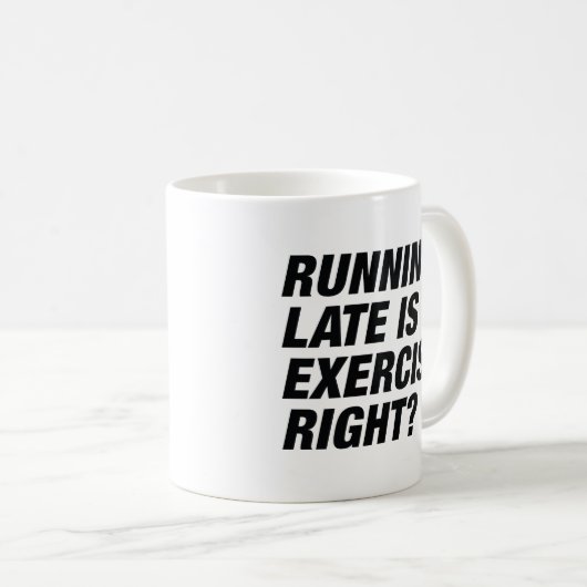 Mug Late de Running (Devant droit)