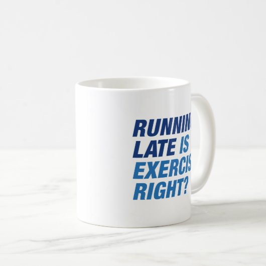 Mug Late de Running (Devant droit)