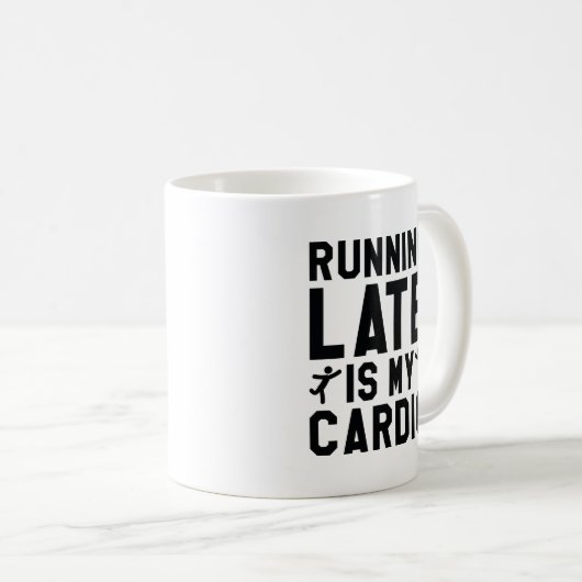 Mug Late de Running (Devant droit)