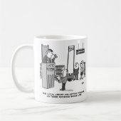 Mug Late Library Book. Pénalité sévère pour les retour (Gauche)
