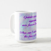 Mug Latin Quand puis-je entrer (Devant gauche)