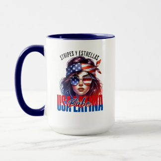 Mug Latina féminine Quatre juillet Fête de l'indépend
