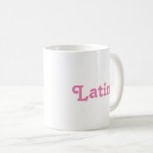 Mug Latina rose et blanc mignon moderne (Devant droit)