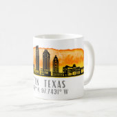 Mug Latitude Austin Skyline (Devant droit)