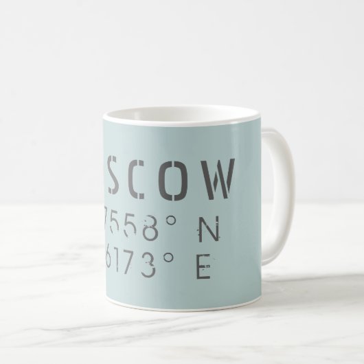 Mug Latitude de Moscou (Devant droit)