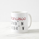 Mug Latitude de San Francisco (Devant droit)