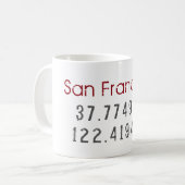 Mug Latitude de San Francisco (Devant gauche)