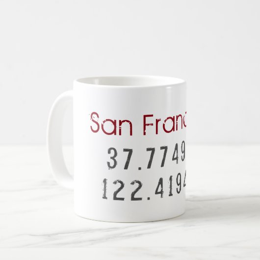 Mug Latitude de San Francisco (Devant gauche)
