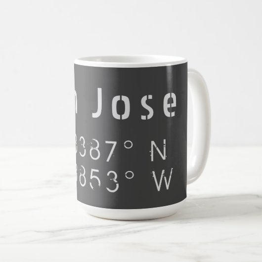 Mug Latitude de San Jose (Devant droit)
